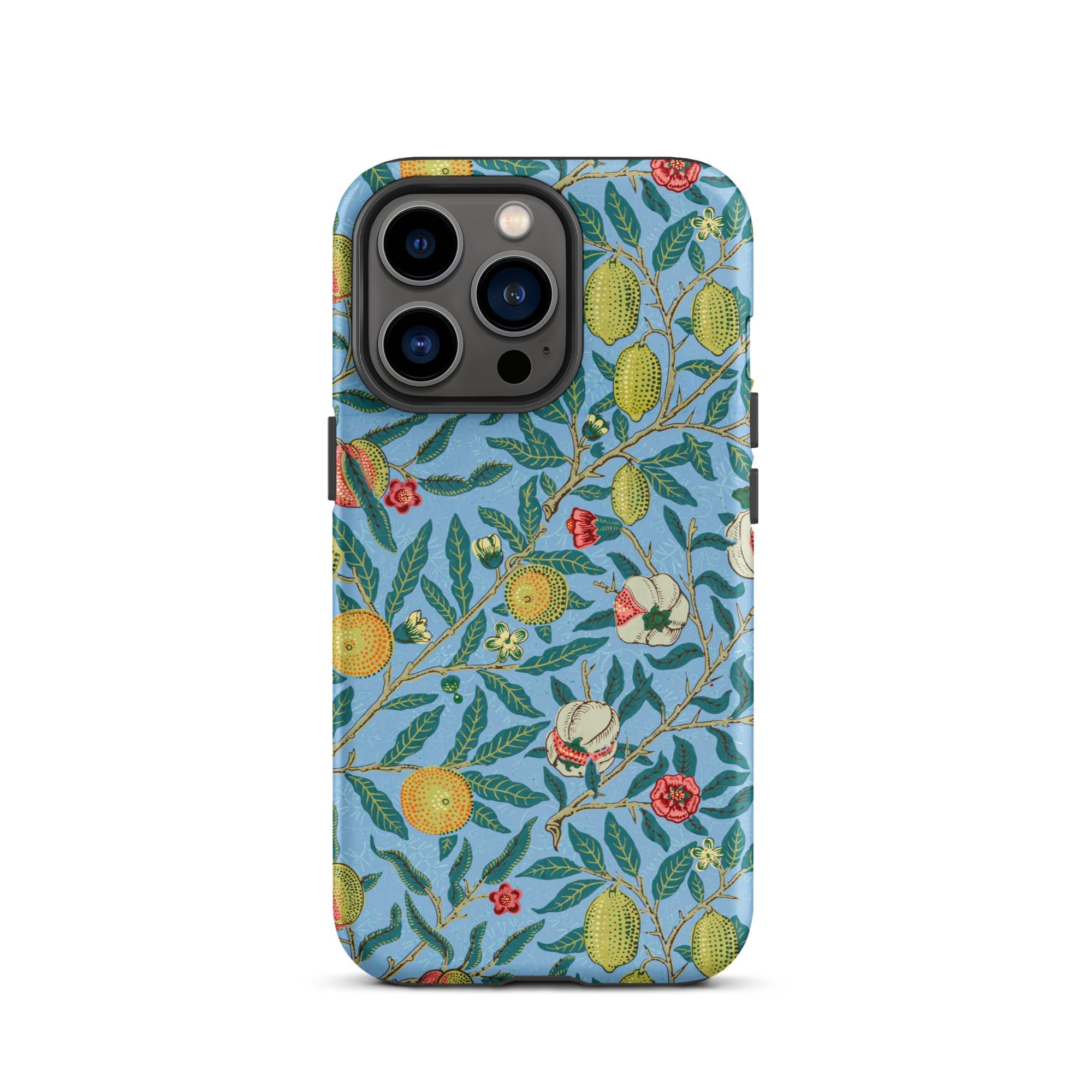Four Fruits William Morris Aesthetic Iphone Case, 13 Pro / Matte, Floral Patterned Phone Case