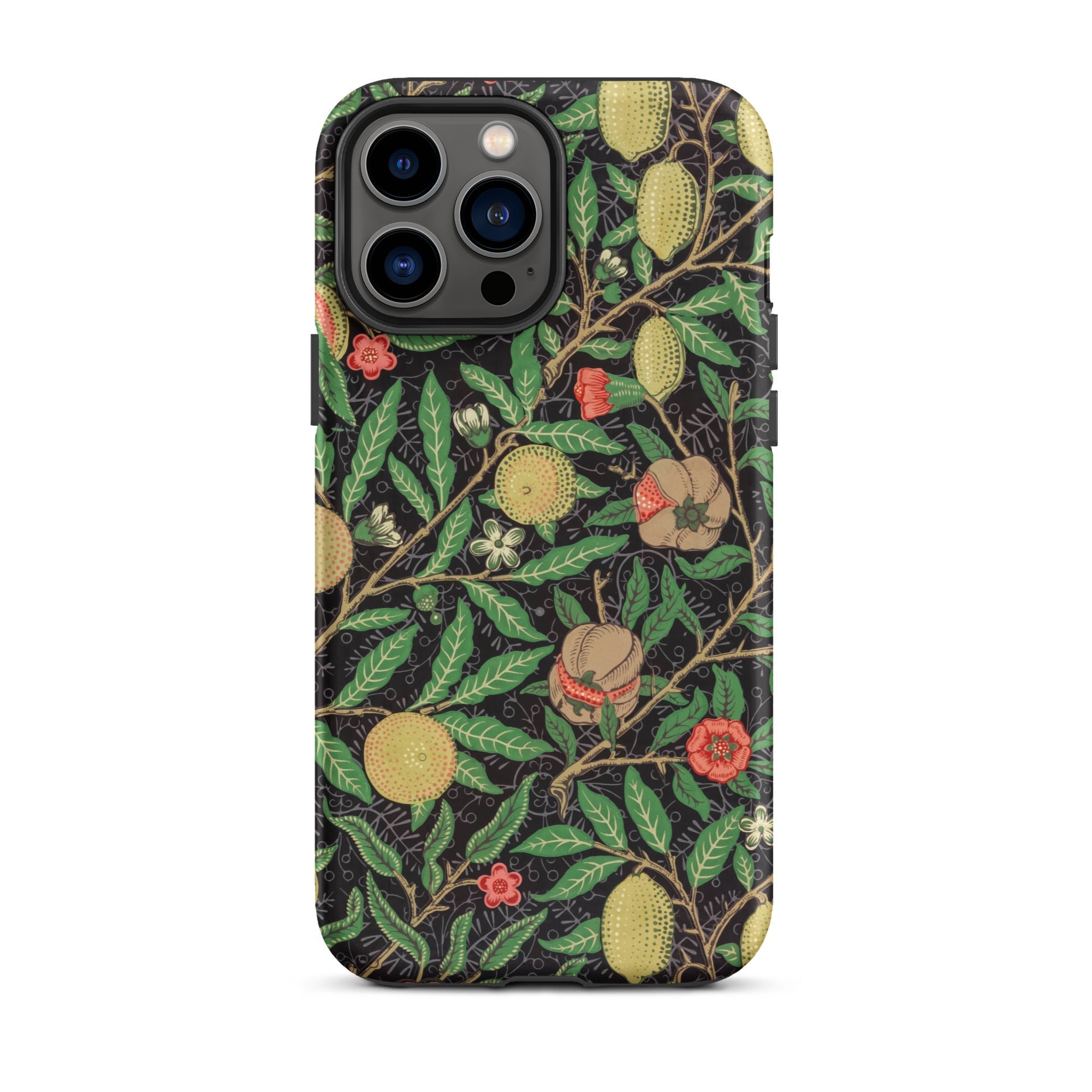 Four Fruits too William Morris Aesthetic Iphone Case, 13 Pro Max / Matte, Floral Patterned Phone Case
