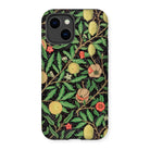Four Fruits too - William Morris Aesthetic Iphone Case, 14 / Matte, Decorative Phone Case Botanical Fruit Flower Pattern