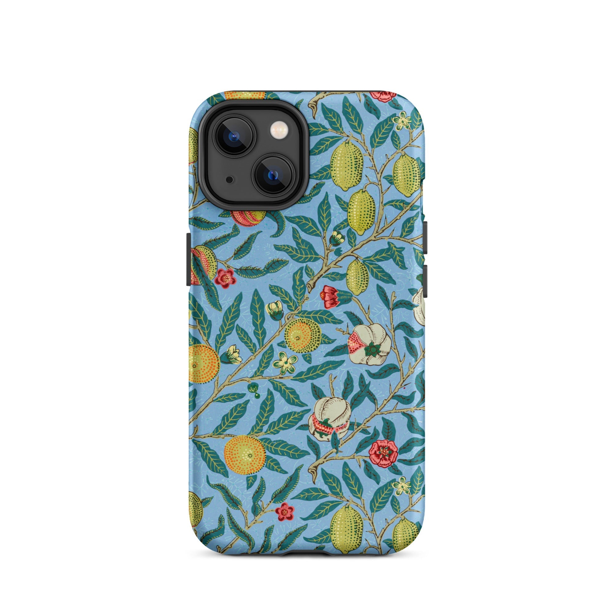Four Fruits William Morris Aesthetic Iphone Case, 14 / Matte, Floral Patterned Phone Case