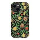 Four Fruits too - William Morris Aesthetic Iphone Case, 14 Plus / Matte, Decorative Phone Case Botanical Fruit Flower Pattern