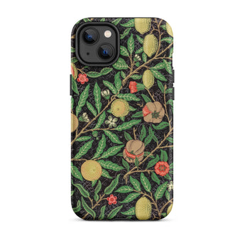 Four Fruits too - William Morris Aesthetic Iphone Case, 14 Plus / Matte, Floral Patterned Phone Case