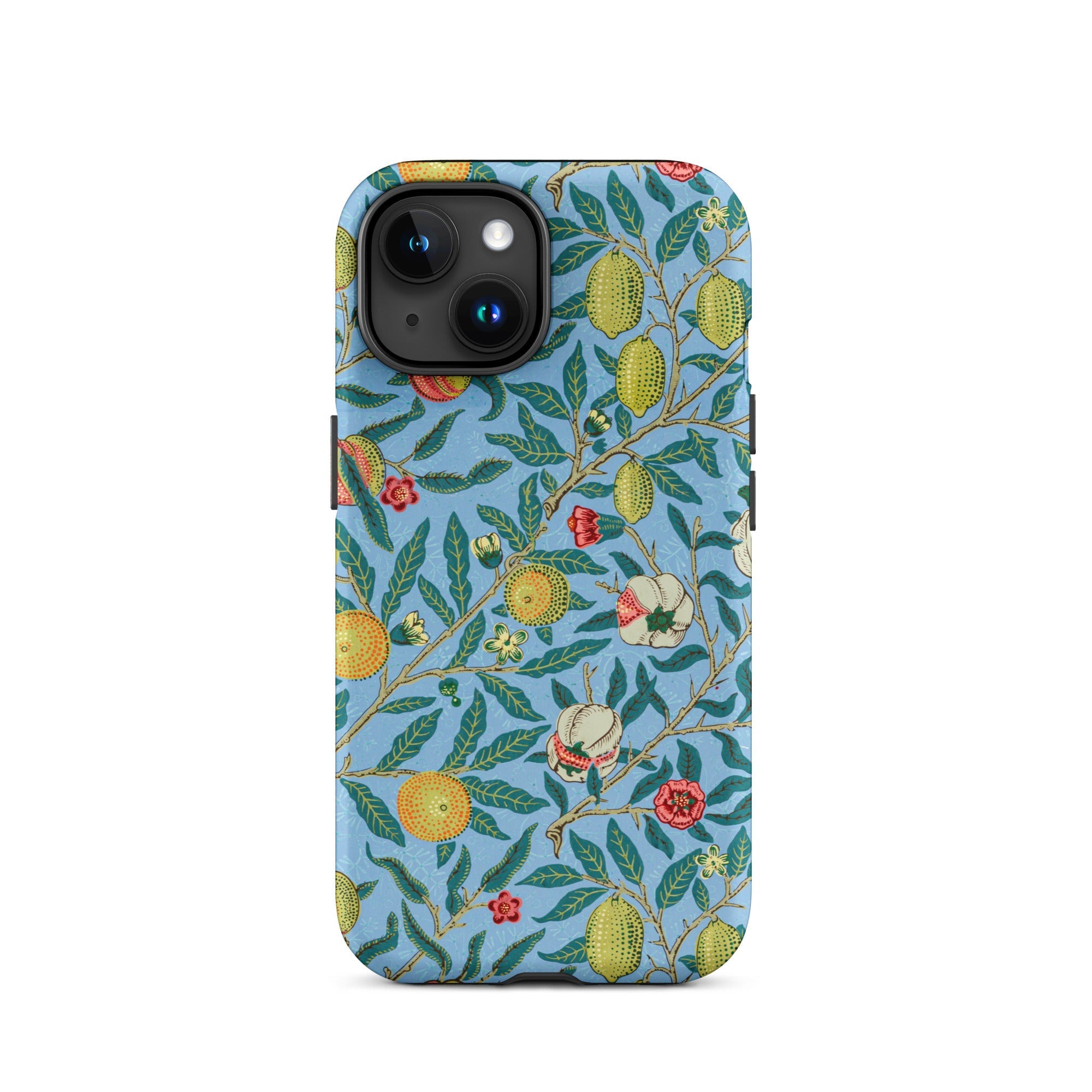 Four Fruits William Morris Aesthetic Iphone Case, 15 / Matte, Floral Patterned Phone Case