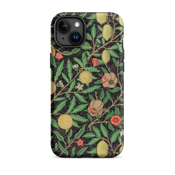 Four Fruits too - William Morris Aesthetic Iphone Case, 15 Plus / Matte, Floral Patterned Phone Case