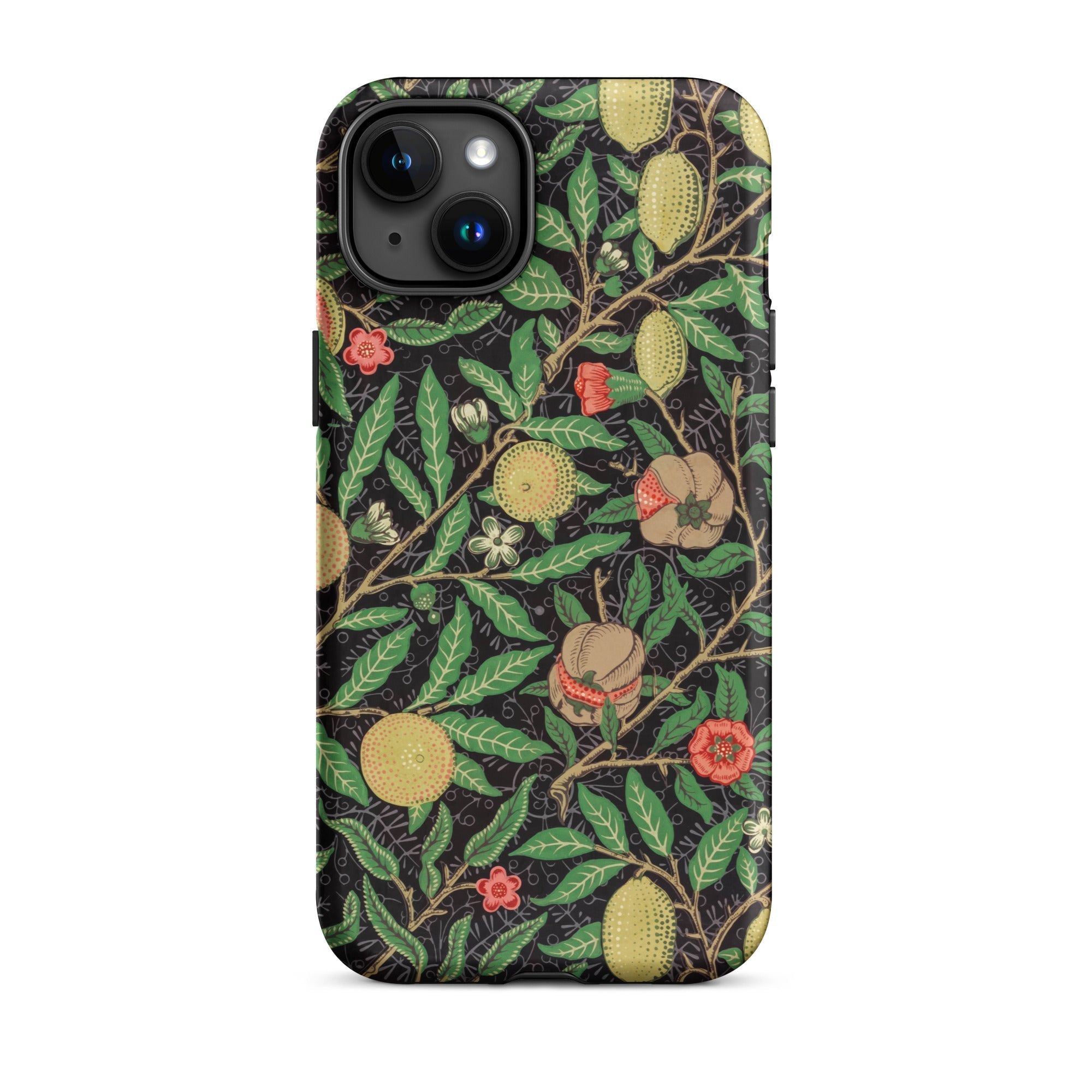Four Fruits too William Morris Aesthetic Iphone Case, 15 Plus / Matte, Floral Patterned Phone Case