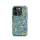 Four Fruits William Morris Aesthetic Iphone Case, 15 Pro / Matte, Floral Patterned Phone Case