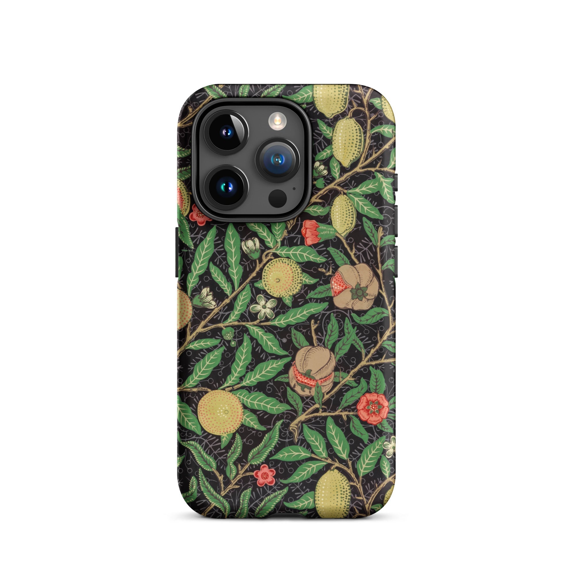Four Fruits too William Morris Aesthetic Iphone Case, 15 Pro / Matte, Floral Patterned Phone Case