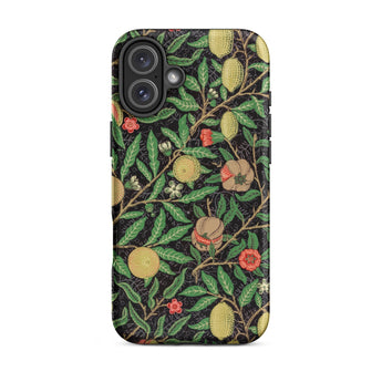 Four Fruits too - William Morris Aesthetic Iphone Case, 16 Plus / Matte, Floral Patterned Phone Case