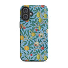 Four Fruits William Morris Aesthetic Iphone Case, 16 Plus / Matte, Floral Patterned Phone Case
