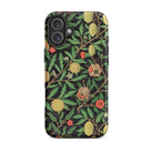 Four Fruits too - William Morris Aesthetic Iphone Case, 16 Plus / Tough Phone, Floral Patterned Phone Case