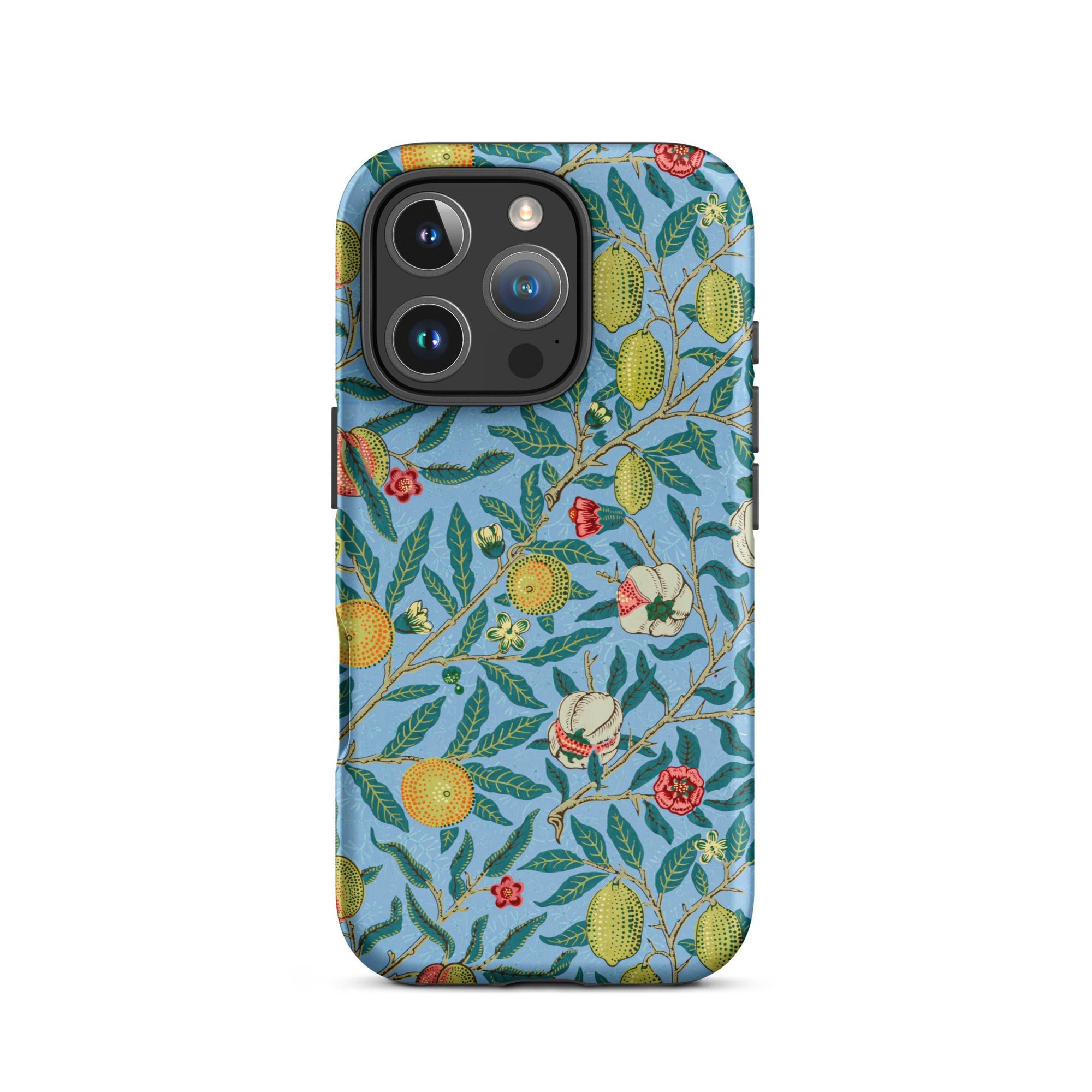 Four Fruits William Morris Aesthetic Iphone Case, 16 Pro / Matte, Floral Patterned Phone Case