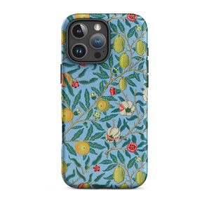 Four Fruits - William Morris Aesthetic Iphone Case, 16 Pro Max / Matte, Floral-patterned Phone Case