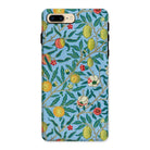 Four Fruits - William Morris Aesthetic Iphone Case, 8 Plus / Matte, Colorful Floral Fruit Patterned Phone Case Light Blue