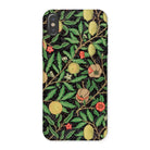Four Fruits too - William Morris Aesthetic Iphone Case, x / Matte, Phone Case Botanical Fruit Flower Pattern Design