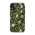 Four Fruits too - William Morris Aesthetic Iphone Case, Xr / Matte, Smartphone Case Botanical Print Green Leaves Yellow Fruits