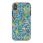 Four Fruits William Morris Aesthetic Iphone Case, Xs / Matte, Floral Patterned Phone Case Colorful Fruits Leaves Light