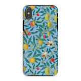 Four Fruits - William Morris Aesthetic Iphone Case, Xs / Matte, Floral Patterned Phone Case Colorful Fruits Leaves Light