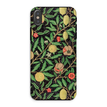 Four Fruits too - William Morris Aesthetic Iphone Case, Xs / Matte, Phone Case Botanical Fruit Flower Pattern Design