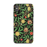 Four Fruits too - William Morris Aesthetic Iphone Case, Xs Max / Matte, Decorative Phone Case Botanical Fruit Flower Pattern