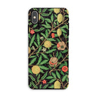 Four Fruits too William Morris Aesthetic Iphone Case, Xs Max / Matte, Decorative Phone Case Botanical Fruit Flower Pattern