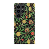 Four Fruits too - William Morris Aesthetic Phone Case Samsung Galaxy S23 Ultra / Matte Black Phone Case Adorned Detailed Botanical