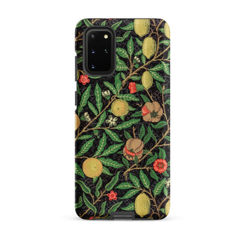 Four Fruits too - William Morris Aesthetic Phone Case Samsung Galaxy S20 Plus / Matte Black Phone Case Adorned Detailed Botanical Pattern