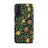 Four Fruits too - William Morris Aesthetic Phone Case Samsung Galaxy S21 Plus / Matte Black Phone Case Adorned Detailed Botanical