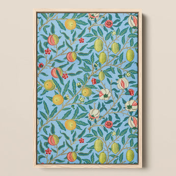 Four Fruits - William Morris Botanicals Art Print / Canvas, 12x18’’ / 31x46cm / Natural Frame, Posters Prints & Visual Artwork, Toby Leon