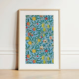 Four Fruits - William Morris Botanicals Art Print / Canvas, 12x18’’ / 31x46cm / Natural Frame / Matboard, Posters Prints & Visual Artwork,