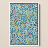 Four Fruits - William Morris Botanicals Art Print / Canvas, 12x18’’ / 31x46cm / White Frame, Posters Prints & Visual Artwork, Toby Leon