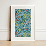 Four Fruits - William Morris Botanicals Art Print / Canvas, 12x18’’ / 31x46cm / White Frame / Matboard, Posters Prints & Visual Artwork,