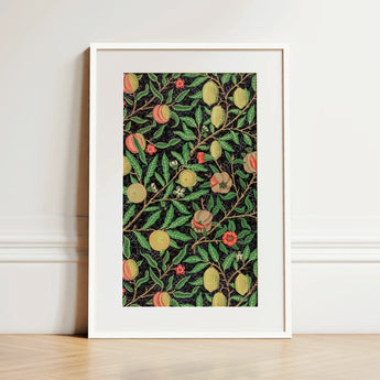 Four Fruits too - William Morris Botanicals Art Print / Canvas, 12x18’’ / 31x46cm / White Frame / Matboard, Posters Prints & Visual