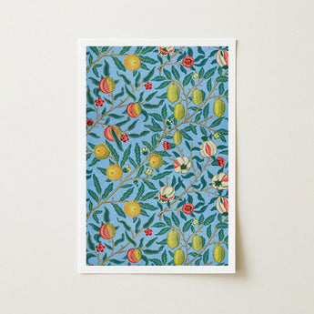 Four Fruits - William Morris Botanicals Art Print / Canvas Framed Vibrant Botanical Pattern Leaves Light, Prints