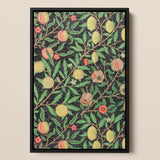 Four Fruits too - William Morris Botanicals Art Print / Canvas Framed Artwork Detailed Botanical Illustration Fruit Foliage Vibrant William