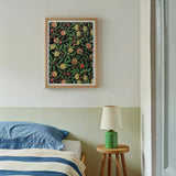 Four Fruits too - William Morris Botanicals Art Print / Canvas Framed Floral Wallpaper Print Green Leaves Pink Blooms William Morris’s Four