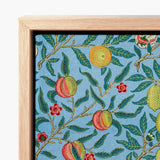 Framed Artwork Vibrant Botanical Print Stylized Fruits Flowers William Morris Four, Botanicals Art