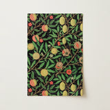 Four Fruits too - William Morris Botanicals Art Print / Canvas Rectangular Notebook Detailed Botanical Pattern Green Leaves Yellow William