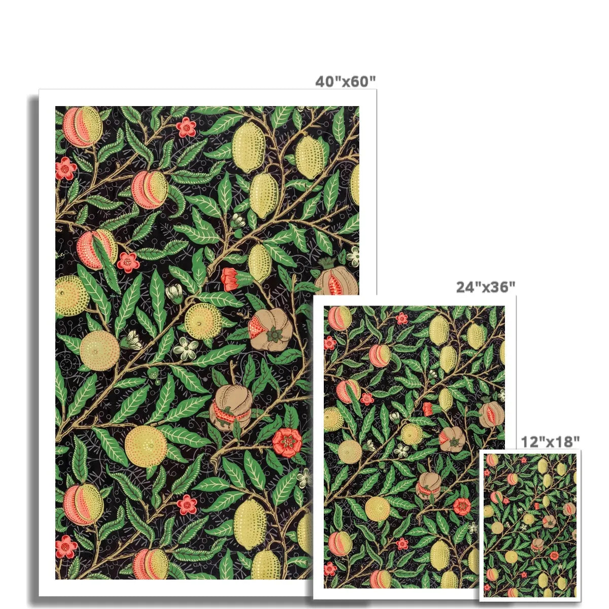 Four Fruits Too - William Morris Botanicals Art Print - Posters Prints & Visual Artwork - Aesthetic Art