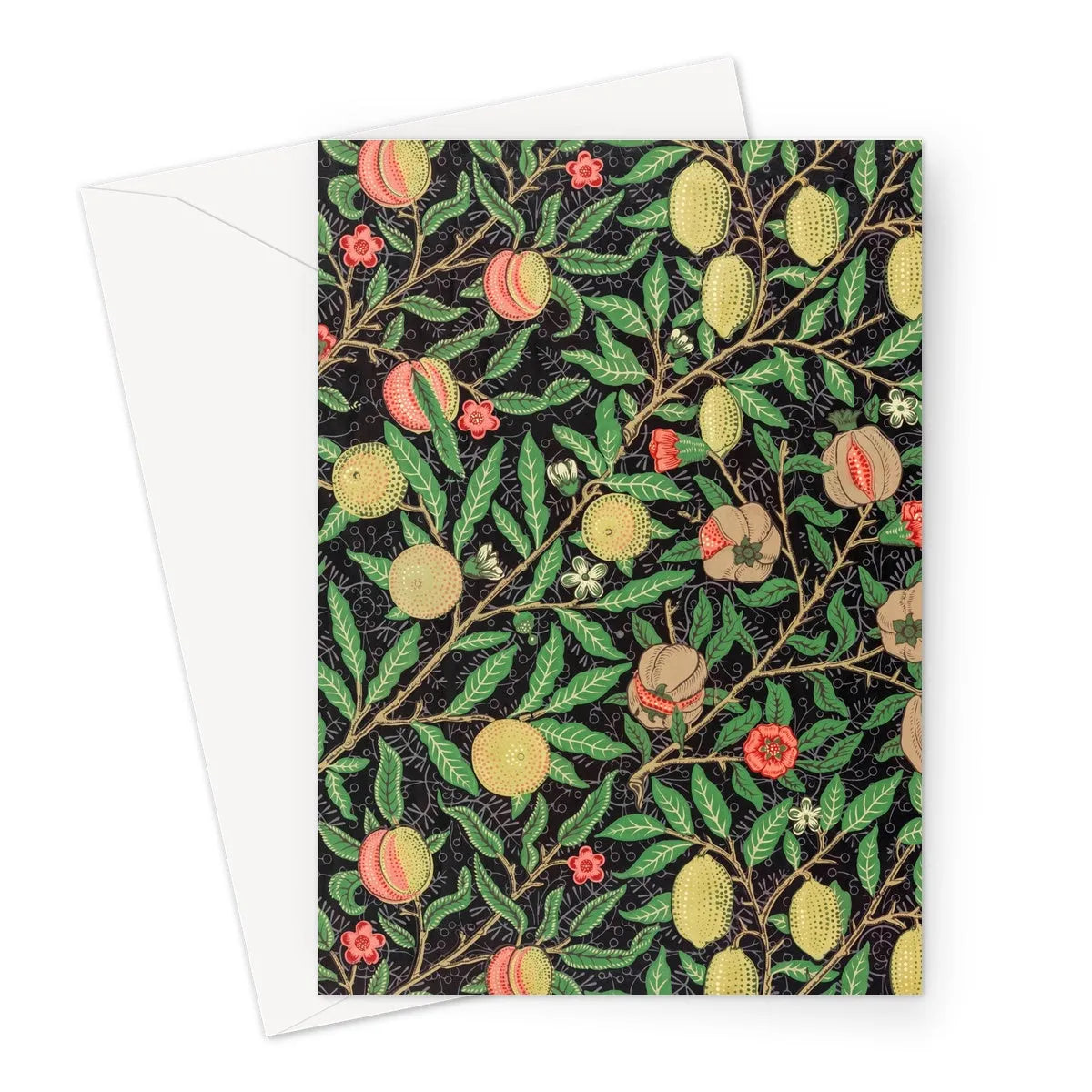 Four Fruits Too - William Morris Greeting Card - A5 Portrait / 1 Card - Greeting & Note Cards - Aesthetic Art