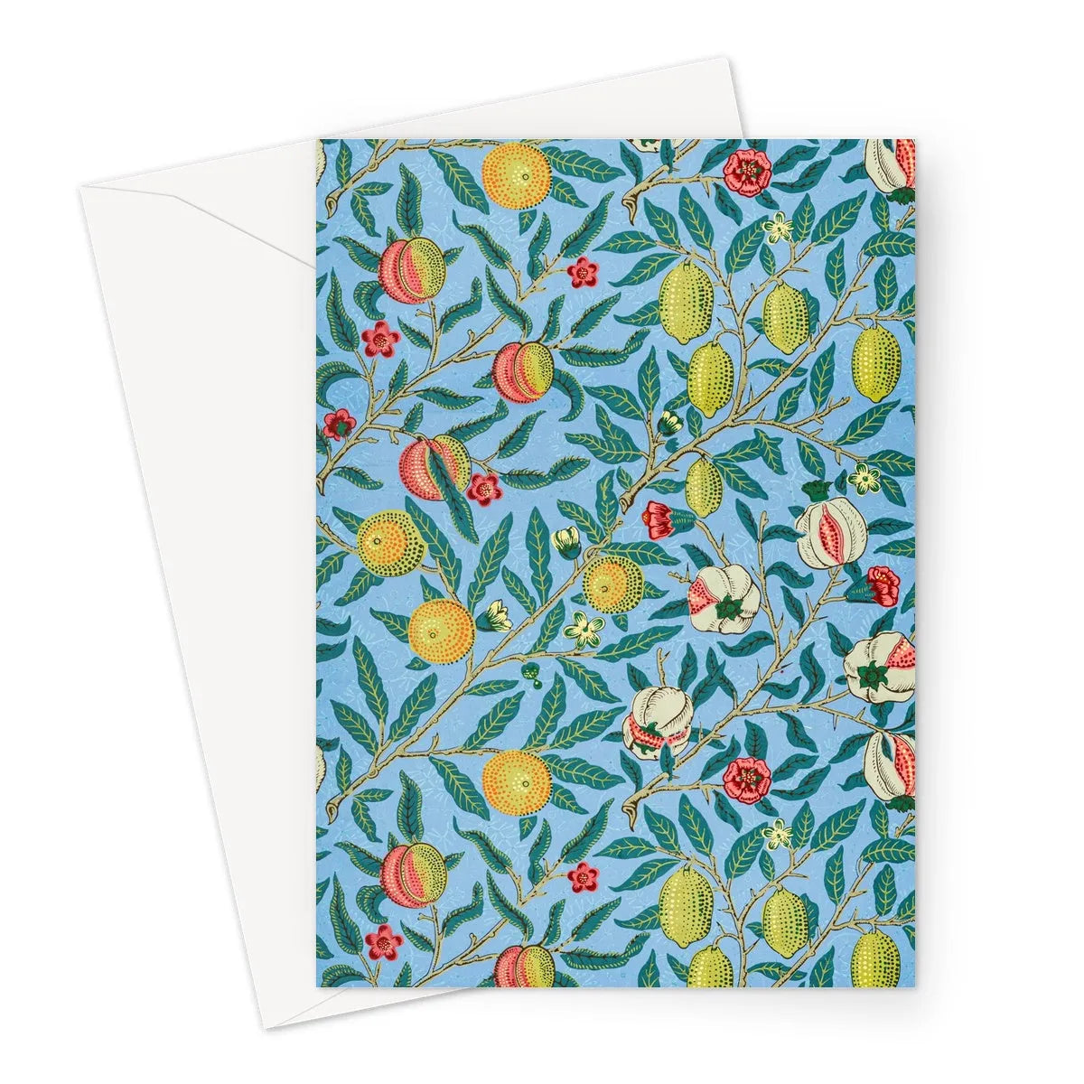 Four Fruits - William Morris Greeting Card - A5 Portrait / 1 Card - Greeting & Note Cards - Aesthetic Art