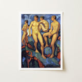 Four Young Men - Ludwig Von Hofmann Art Print / Canvas, Hofmann’s, Oil, Darmstadt Landesmuseum Period, Plants, Prints