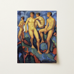 Four Young Men - Ludwig Von Hofmann Art Print / Canvas, Ludwig Von, Four Young, Male Nude, Ludwig Von Hofmann’s, Von Hofmann’s Oil,