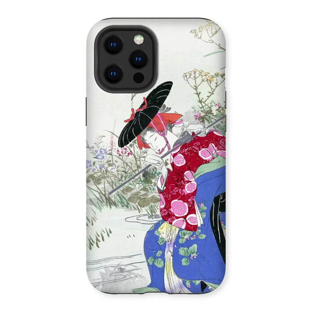 Fox Spirit - Ogata Gekko Ukiyo-e Iphone Case, 12 Pro Max / Matte, Decorative Phone Case Japanese-style Floral Geisha Design