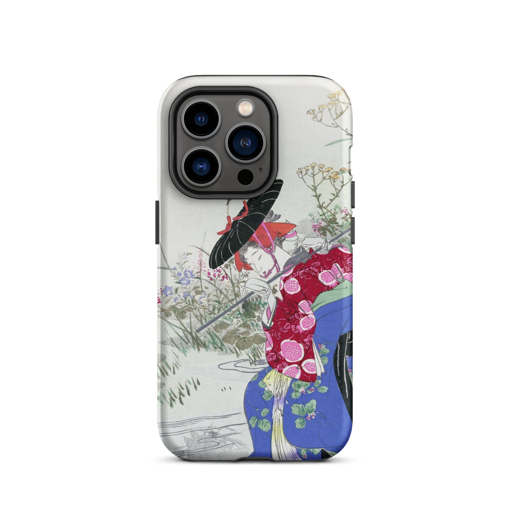 Fox Spirit Ogata Gekko Ukiyo e Iphone Case, 14 Pro / Matte, Phone Case Japanese Art