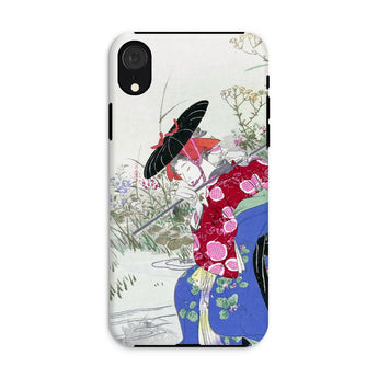 Fox Spirit - Ogata Gekko Ukiyo-e Iphone Case, Xr / Matte, Phone Case Japanese-inspired Floral Butterfly Design