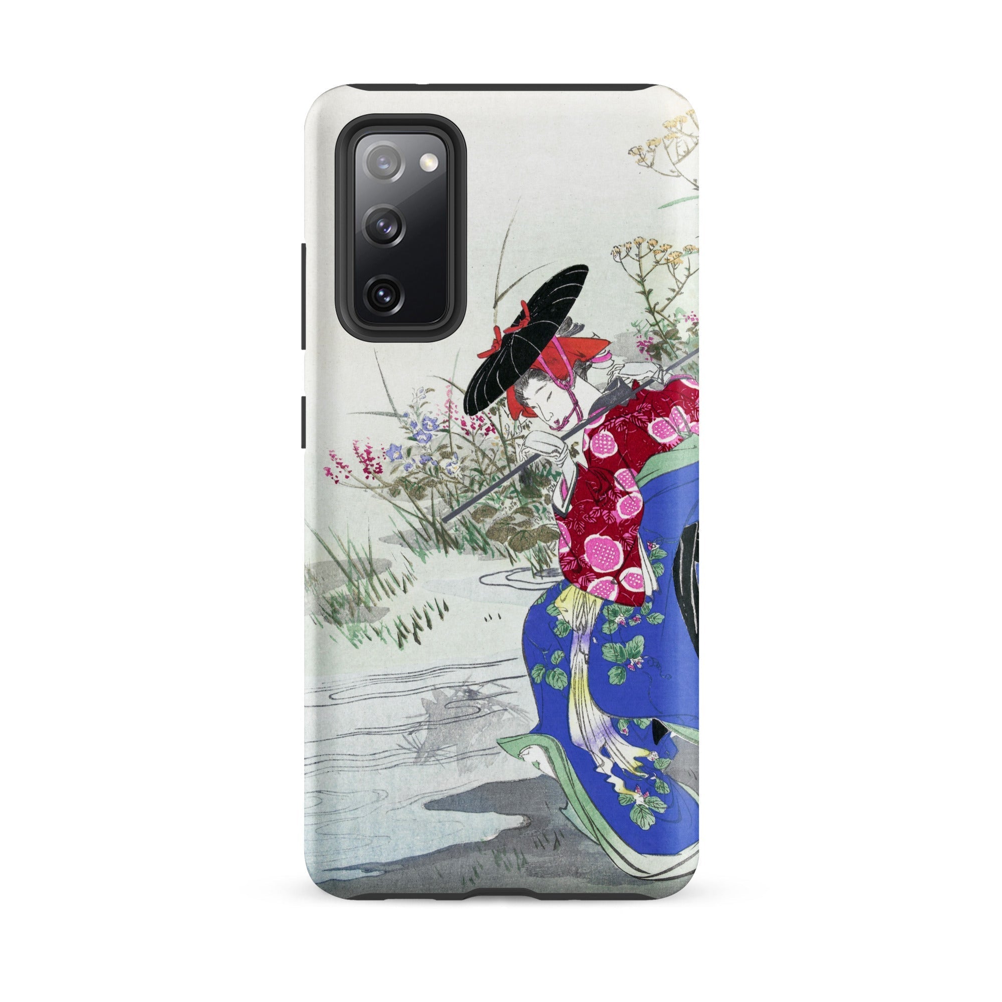 Fox Spirit Ogata Gekko Ukiyo e Samsung Case, Galaxy S20 Fe / Matte, White Smartphone Case Colorful Japanese Ukiyo Style Illustration