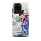 Fox Spirit Ogata Gekko Ukiyo e Samsung Case, Galaxy S20 Ultra / Matte, White Smartphone Case Traditional Japanese Art Design