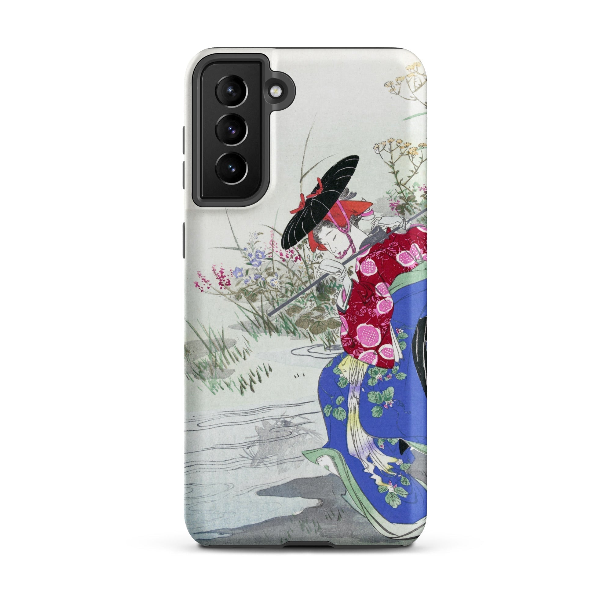 Fox Spirit Ogata Gekko Ukiyo e Samsung Case, Galaxy S21 Plus / Matte, Smartphone Case Traditional Japanese Art Design