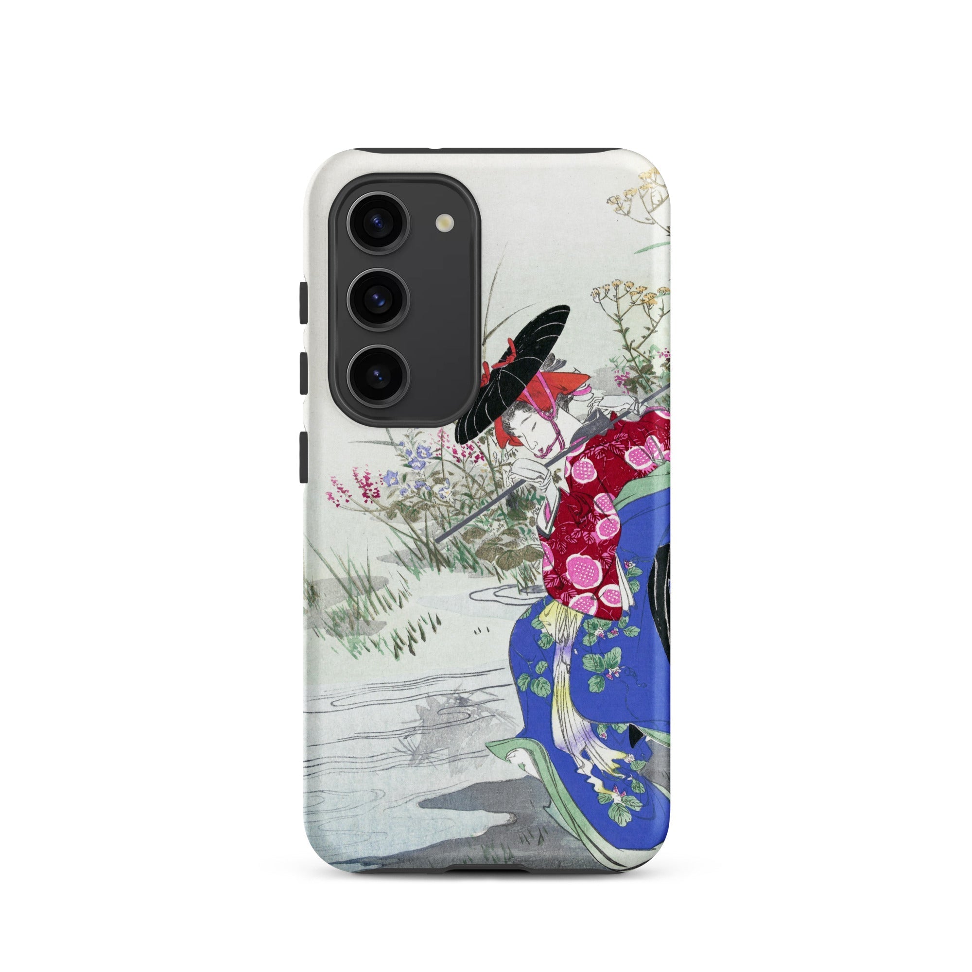 Fox Spirit Ogata Gekko Ukiyo e Samsung Case, Galaxy S23 / Matte, White Phone Case Colorful Japanese Art Print