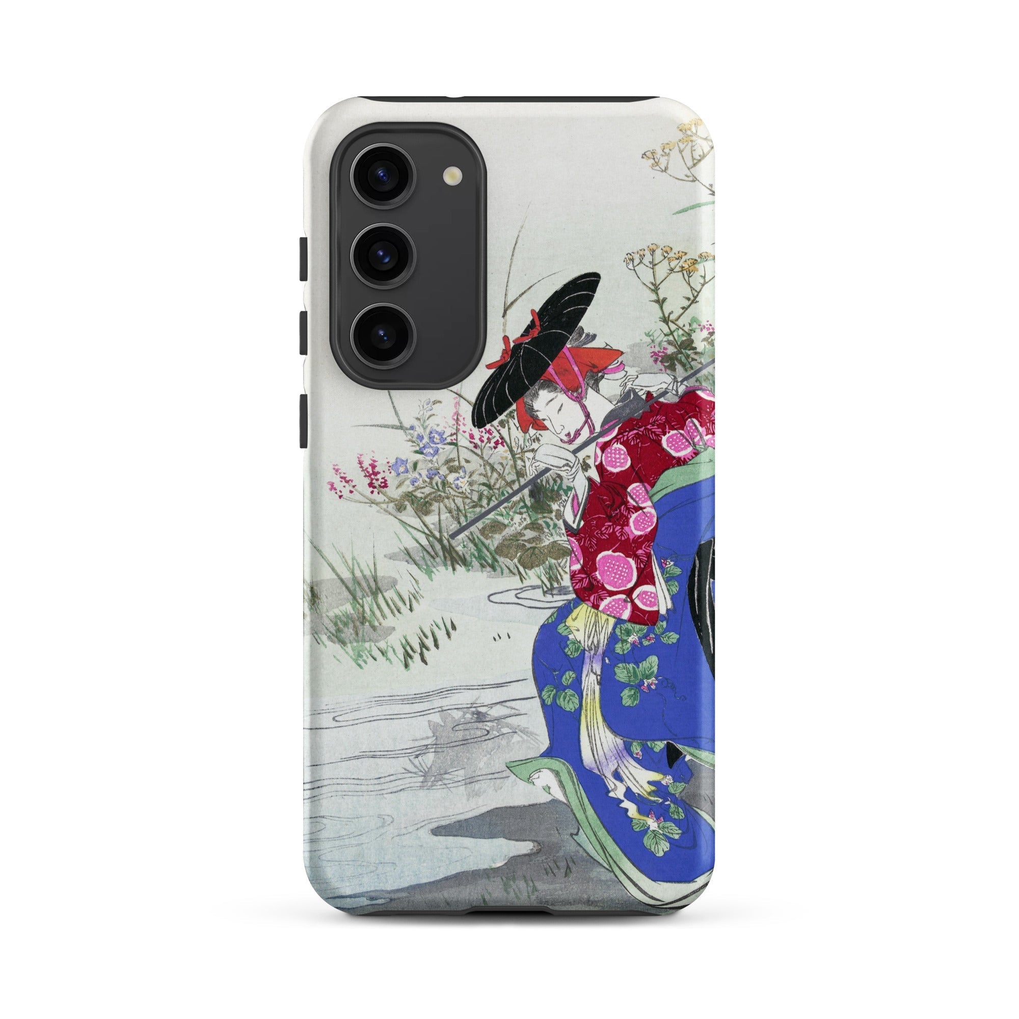 Fox Spirit Ogata Gekko Ukiyo e Samsung Case, Galaxy S23 Plus / Matte, White Smartphone Case Colorful Japanese Ukiyo Art Print